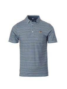 Marshall Navy & White Striped Dry Fit Performance Fieldstone Polo Shirt