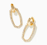 Load image into Gallery viewer, Danielle White Crystal Convertible Link Gold Earrings
