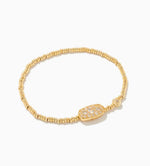 Load image into Gallery viewer, Grayson White Crystal Stretch Gold Bracelet
