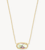 Load image into Gallery viewer, Elisa Dichroic Glass Pendant Gold Necklace

