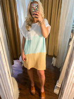 Load image into Gallery viewer, Ready To Be Beachside Colorblock Simply Southern Dress
