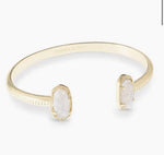 Load image into Gallery viewer, Elton Ivory Drusy Gold Cuff Bracelet
