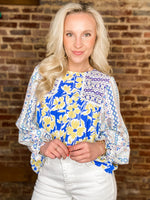 Load image into Gallery viewer, Wonderful Day Floral &amp; Tribal Print Long Sleeve Blouse

