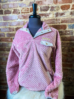 Load image into Gallery viewer, Mauve Pink Simply Southern Sherpa Pullover
