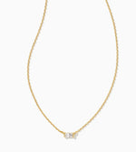 Load image into Gallery viewer, Juliette White Crystal Pendant Gold Necklace
