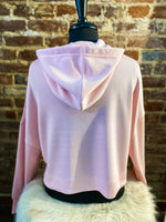 Load image into Gallery viewer, Sunny Day Blush Pink Cropped Simply Southern Hoodie
