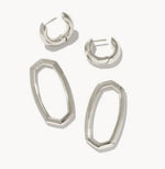 Load image into Gallery viewer, Danielle White Crystal Convertible Link Silver Earrings
