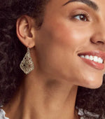 Load image into Gallery viewer, Addie Filigree Mix Drop Gold Earrings
