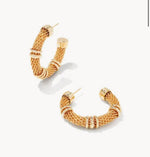 Load image into Gallery viewer, Maya Hoop Gold Earrings

