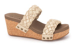 Load image into Gallery viewer, Delightful Gold Shimmer Braided Boutique by Corkys Wedge
