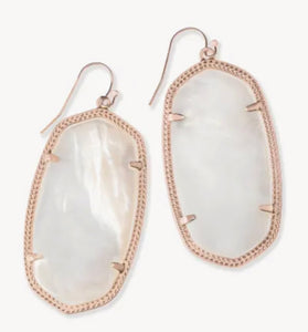 Danielle Ivory Mother-of-Pearl Statement Gold Earrings