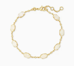 Emilie Iridescent Drusy Gold Chain Bracelet
