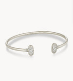 Load image into Gallery viewer, Grayson Silver Cuff White Crystal Bracelet
