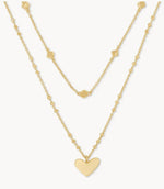 Load image into Gallery viewer, Ari Heart Multi Strand Gold Necklace
