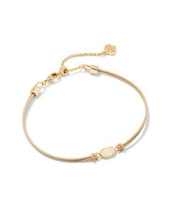 Emilie Iridescent Drusy Corded Gold Bracelet