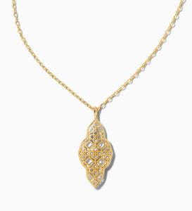 Abbie Gold Long Pendant Necklace