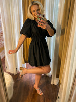 Load image into Gallery viewer, Never Settle Black Bubble Dress
